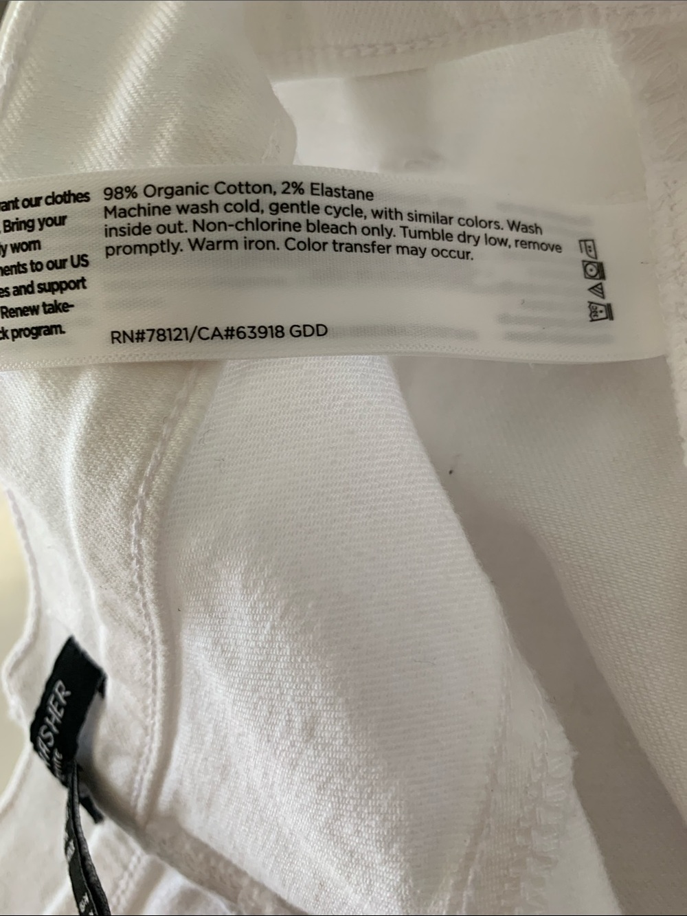 NWT Eileen Fisher White Midi Denim Skirt - Clean A-Line Style Size MP - Picture 8 of 8